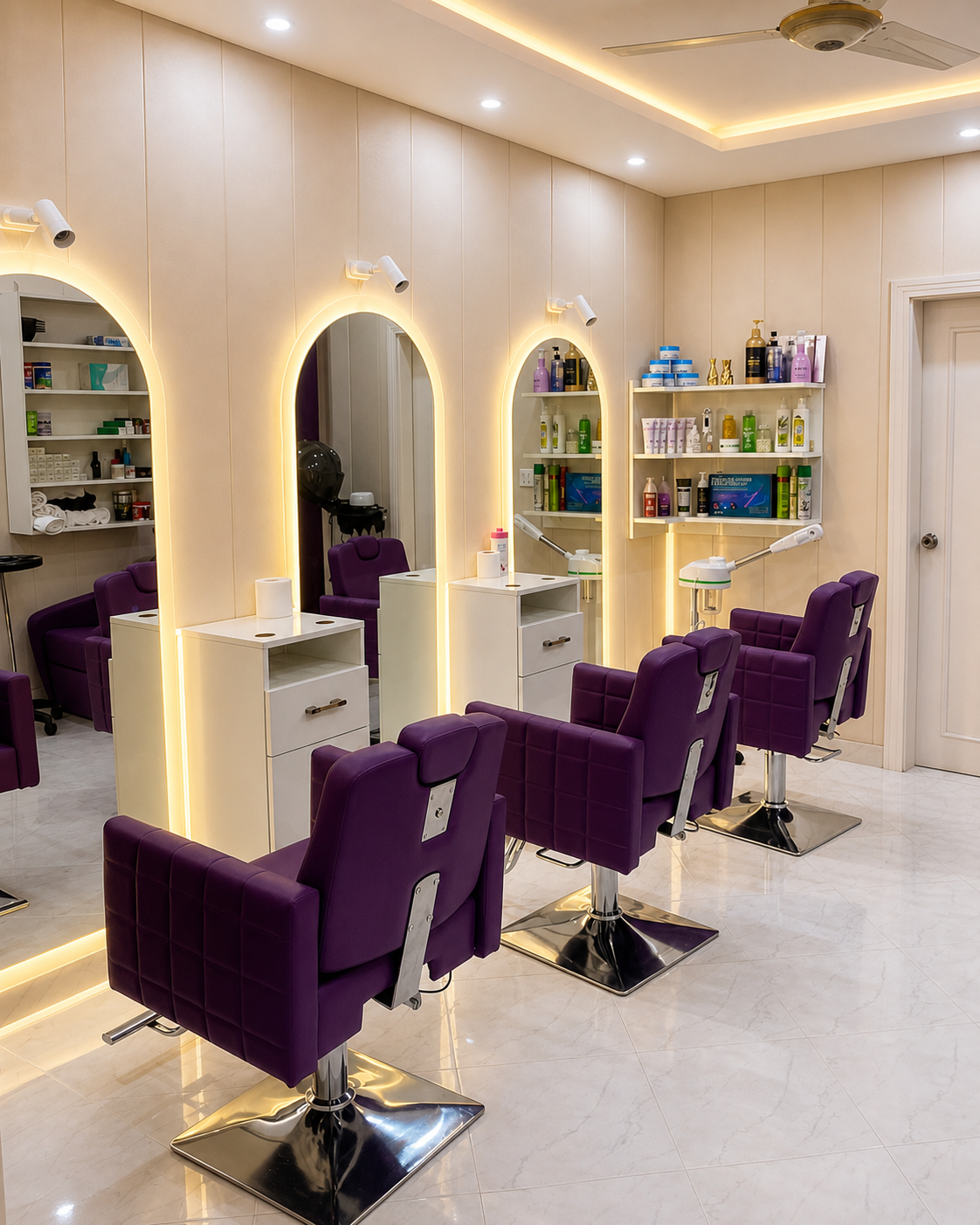 Royal Glow Beauty Lounge Interior – Homepage Hero